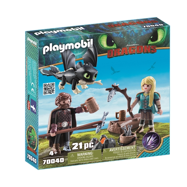 Playmobil Dragons Hikke og Astrid med Baby-drage - PL70040 - PLAYMOBIL Dragons